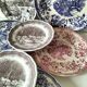 8 old pieces with English decoration – Mismatched collection