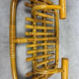 60s Rattan Coat Rack Italy Olaf Von Bohr Style