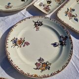 Clairefontaine earthenware plate and fruit bowl set, Saxe model