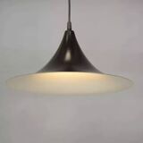 Black lacquered metal pendant light