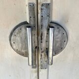 Grande armoire de rangement vintage en bois, années 40-50 – style campagne