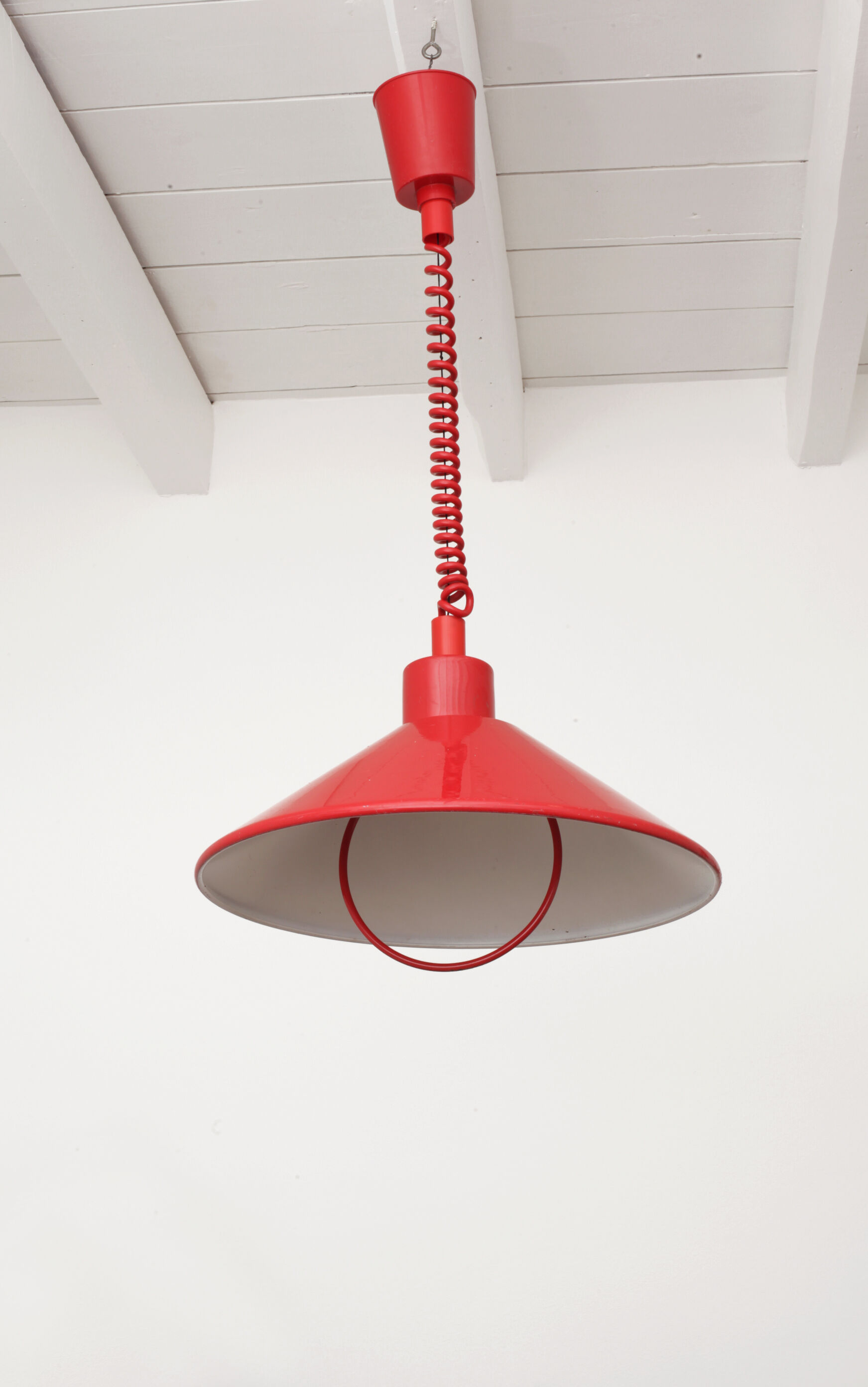 Vintage red Rolly lamp 1970