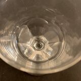 8 verres anciens, soufflés, à vin, à pied, en cristal taillé Baccarat, XIXème