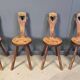 Vintage brutalist heart shaped chairs, 1960s