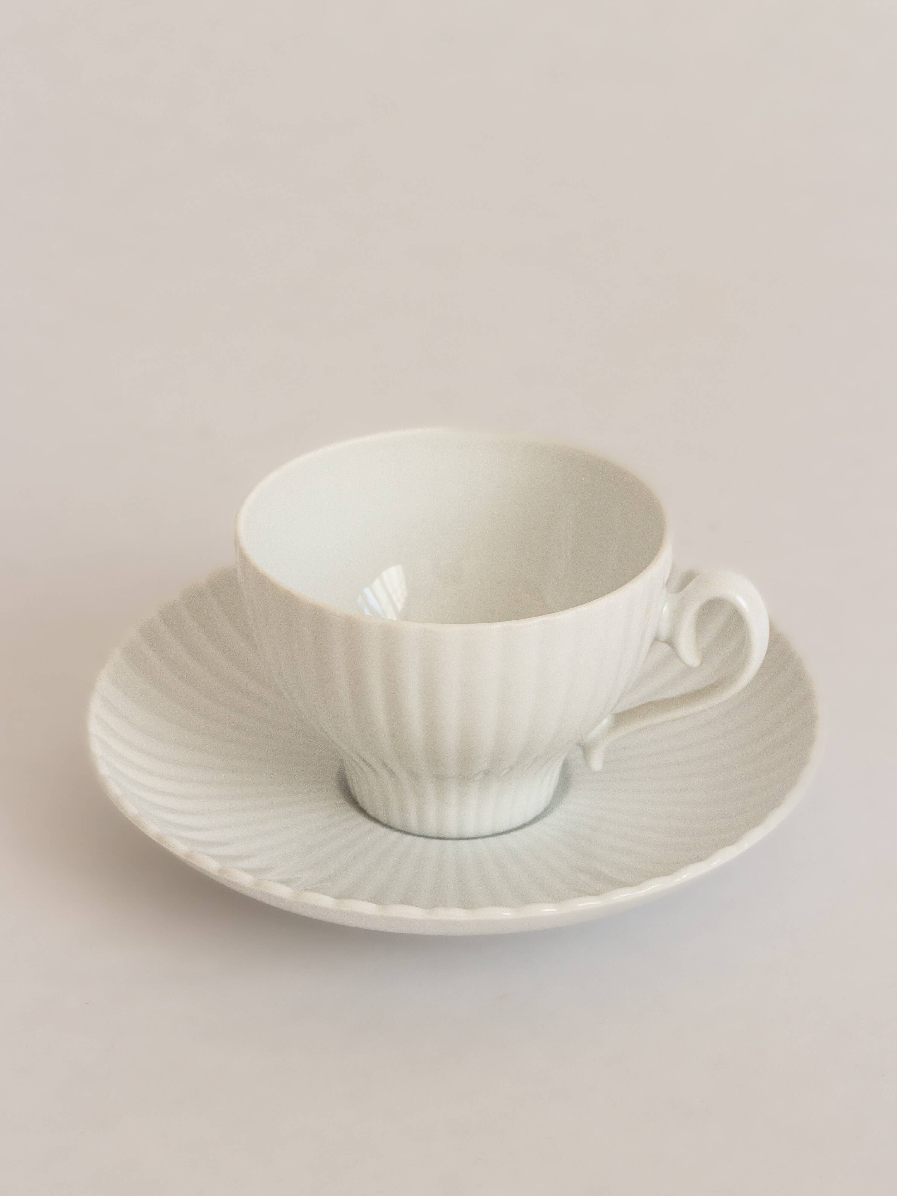 Set of six coffee cups and saucers, Karlskrona, Sweden, 1950s
