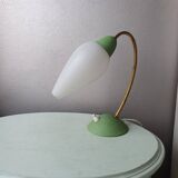 Pastel and gold green table lamp, France