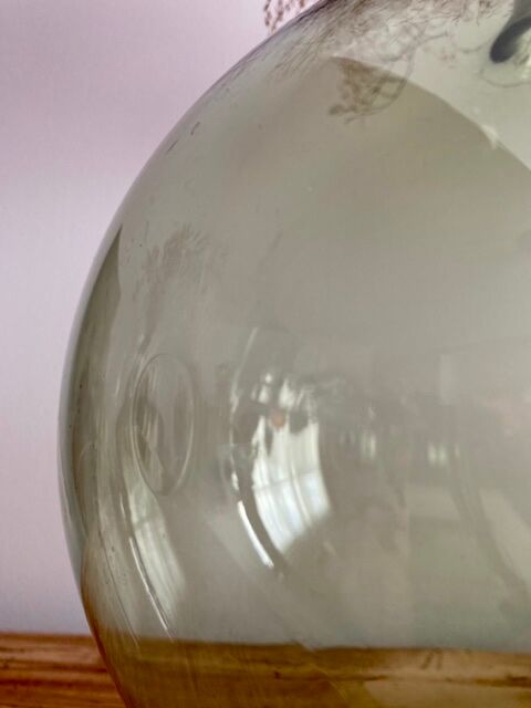 Dame-jeanne cylindrical old approx 15l in blown glass