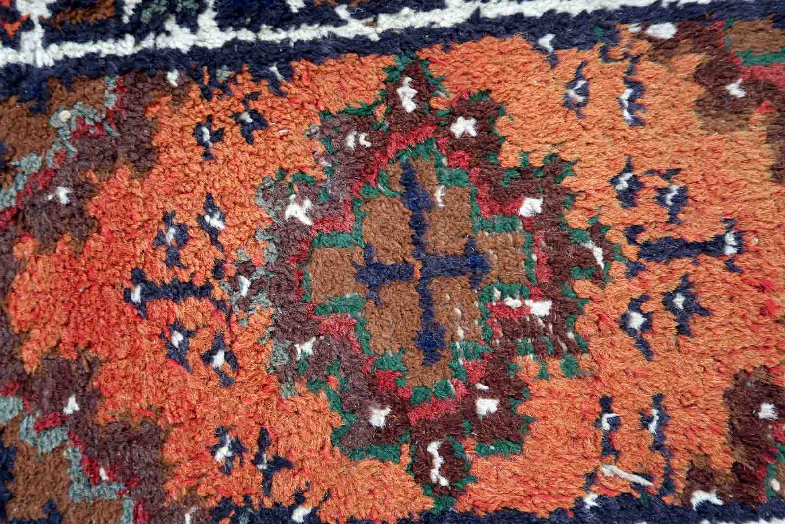 Persian carpet hamadan 41cm x 58cm 1970s