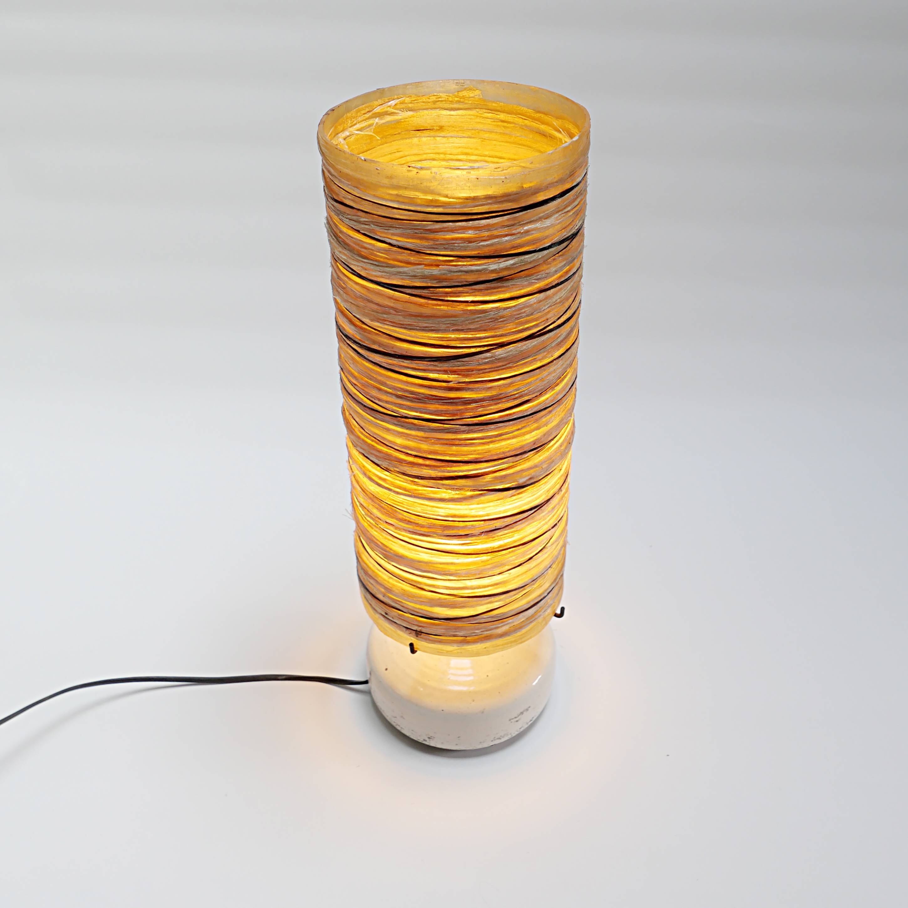 Vintage lamp from the 70s, design 1970s, ACCOLAY ceramic, resin, fiberglass