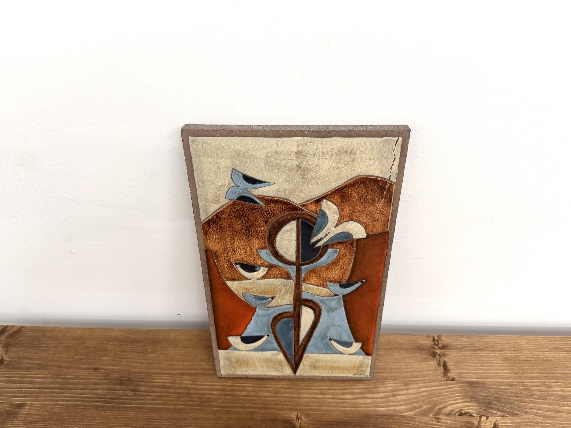 Decorative wall panel in glazed stoneware – 1970s