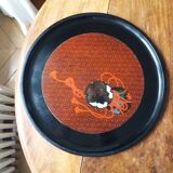 Ancient japanese plateau in stork lacquer