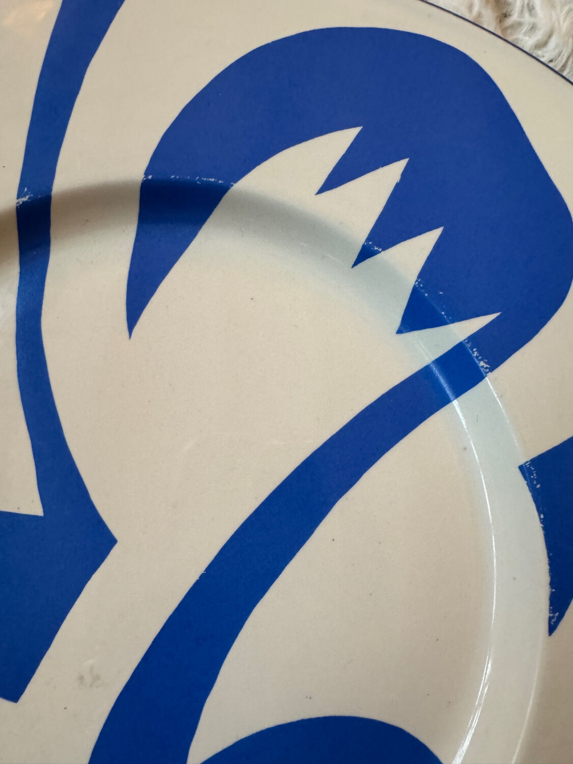 Fauvism style plate ceramic St Clément