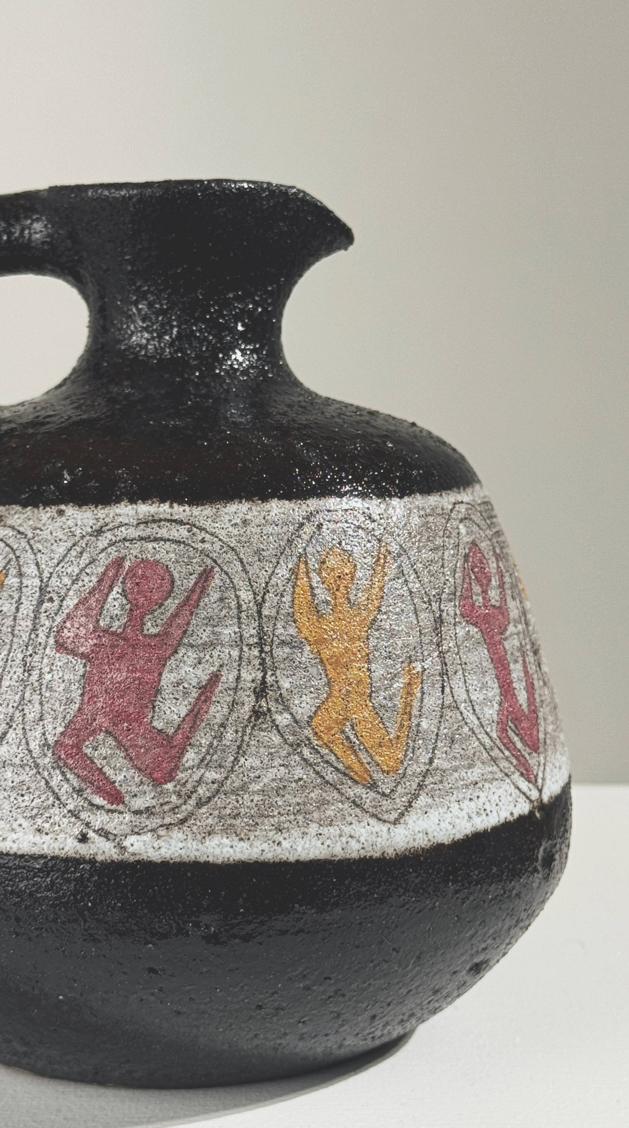 Rare stoneware vase by the potters of Accolay
