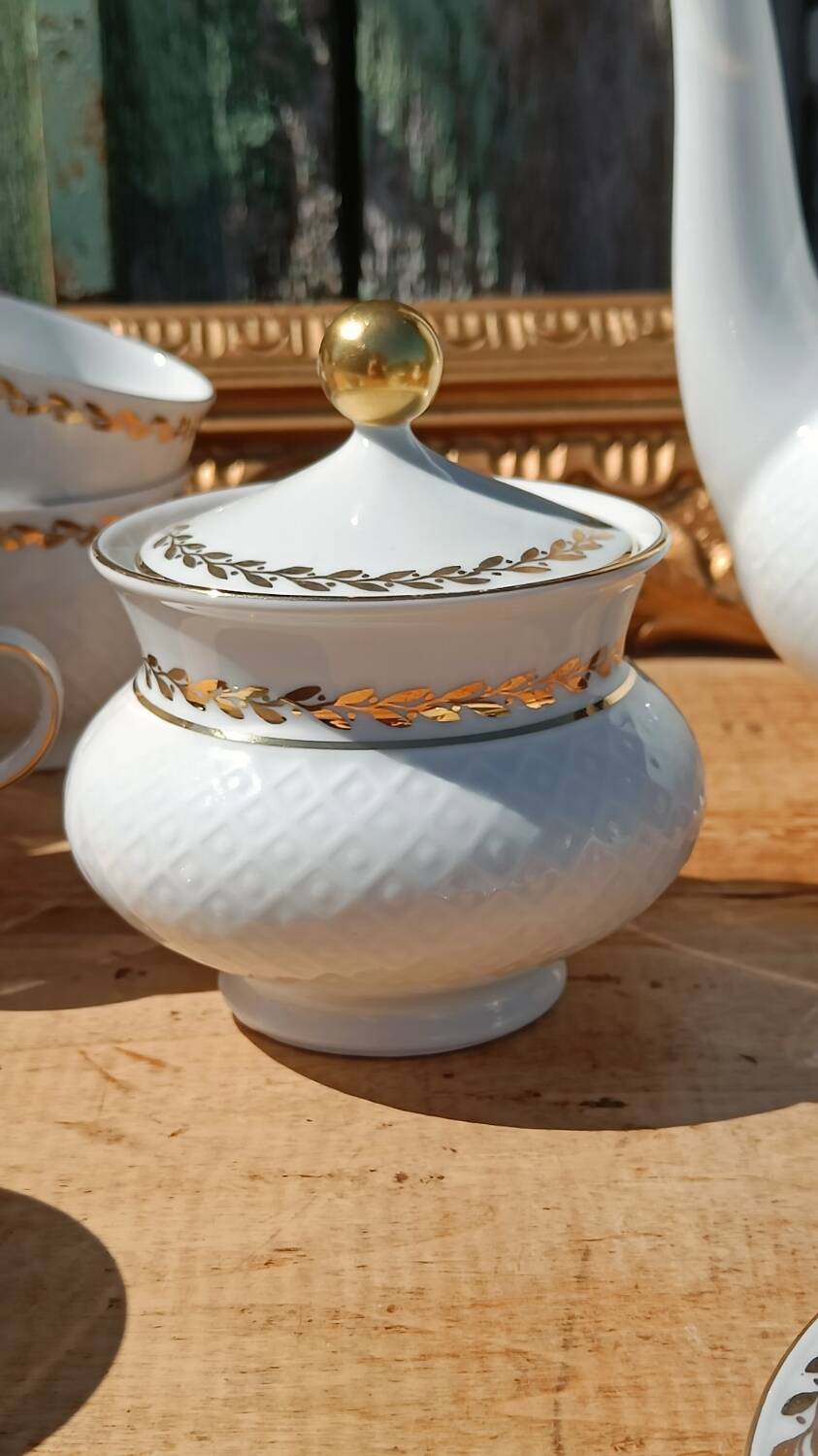 Vintage coffee service in porcelain Seltmann Weiden Bavaria –