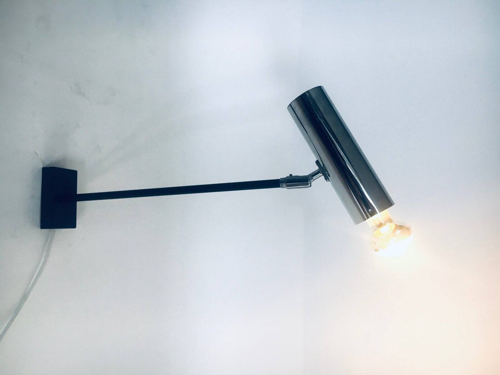 Mid-Century Modern Design Chrome Spot Wall Lamp, 1960s