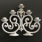 White cast iron candelabra