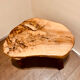 Table basse bois naturel brutaliste