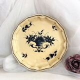 Decorative plate earthenware from Salins France decoration Basket