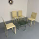 Set of 4 cream leather chairs contemporary design Colico Dress Up