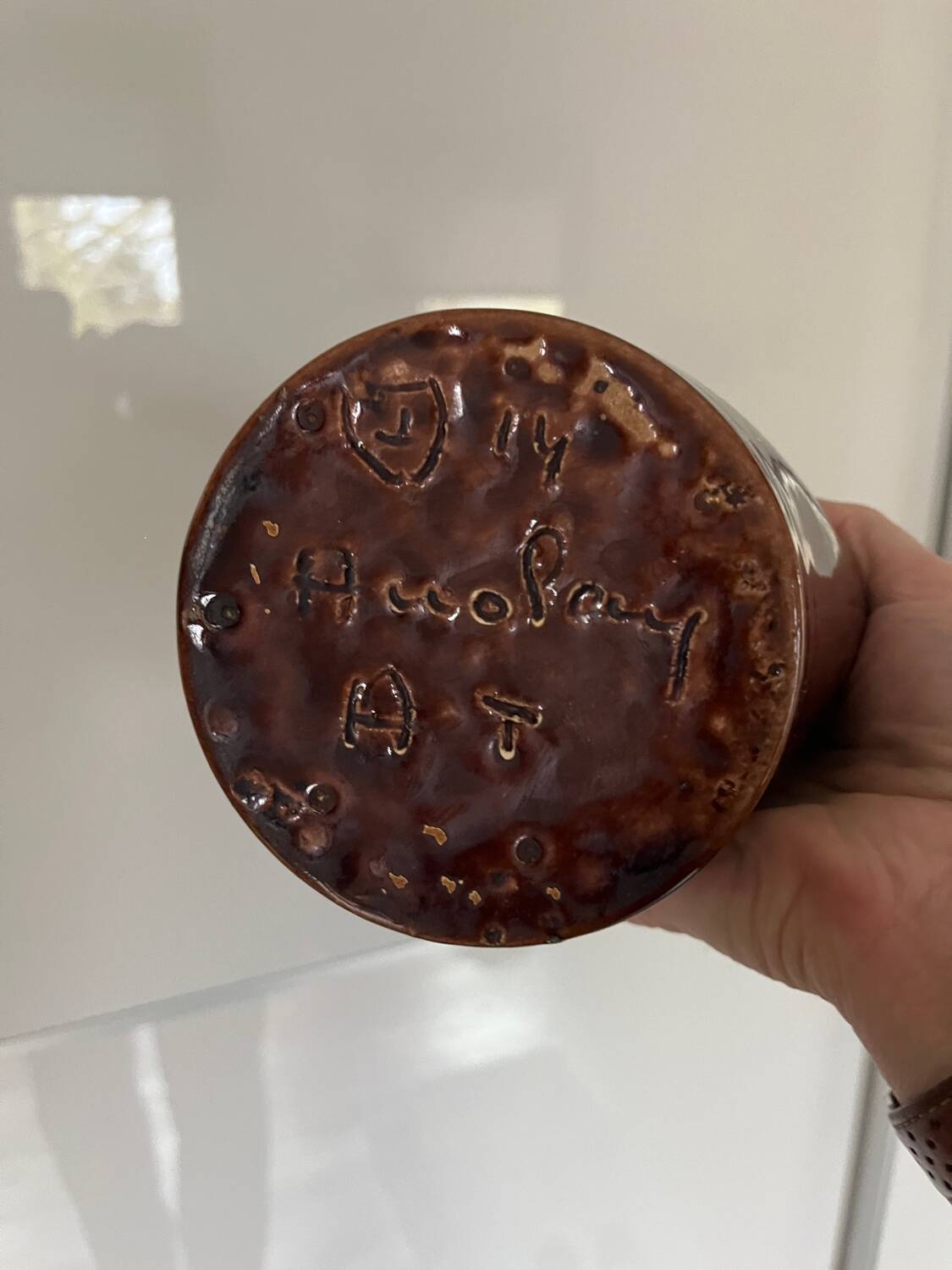 Vintage ceramic vase from Accolay 1960