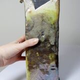 Grand vase Raku d'art pièce unique vintage signé