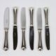 Christofle – 12 silver-plated dessert knives, Spatours model