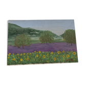 Peinture sur toile "provence"