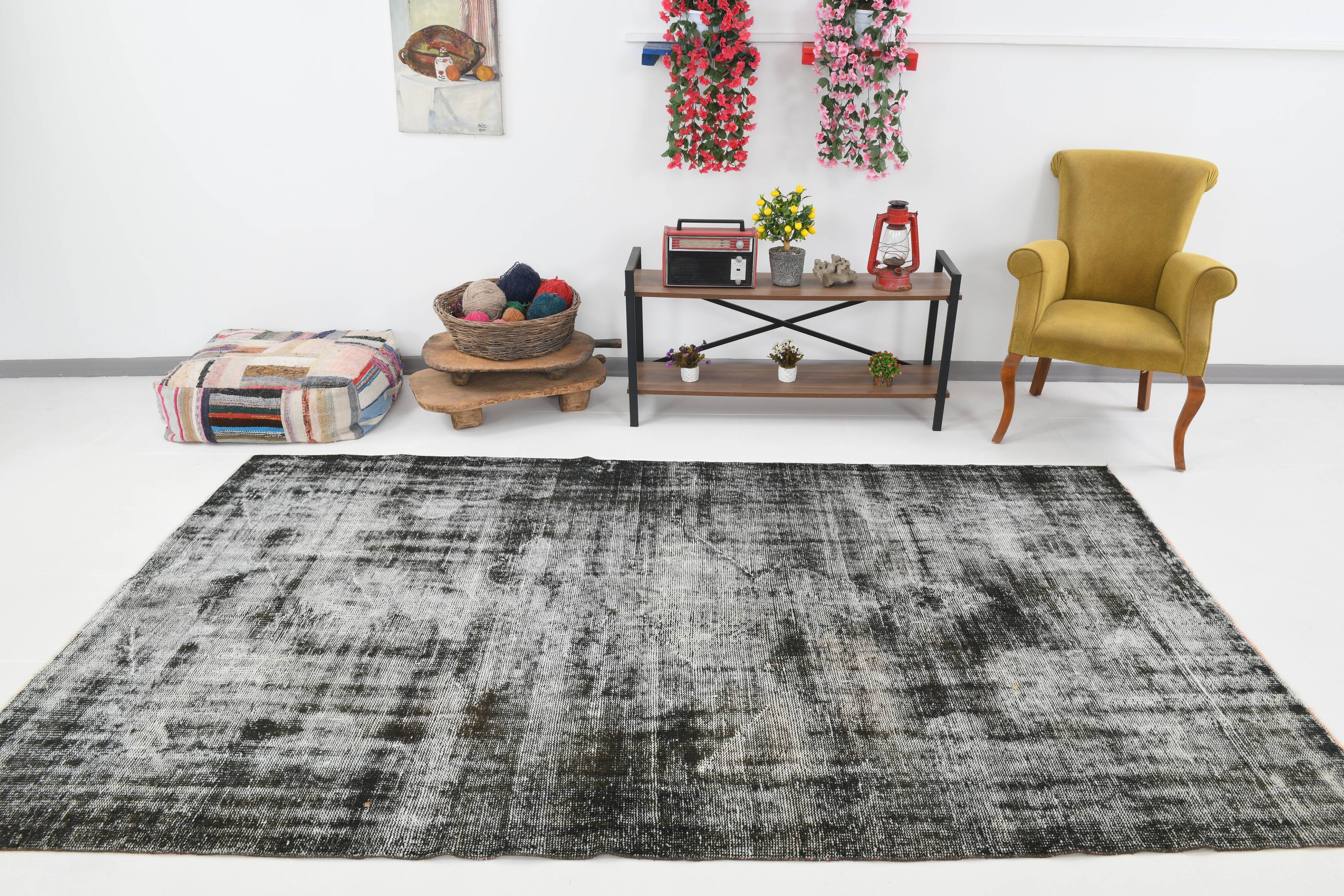 Black & gray turkish rug 302x178cm