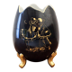Egg-shaped porcelain vase decorated with Pierrot and Columbine