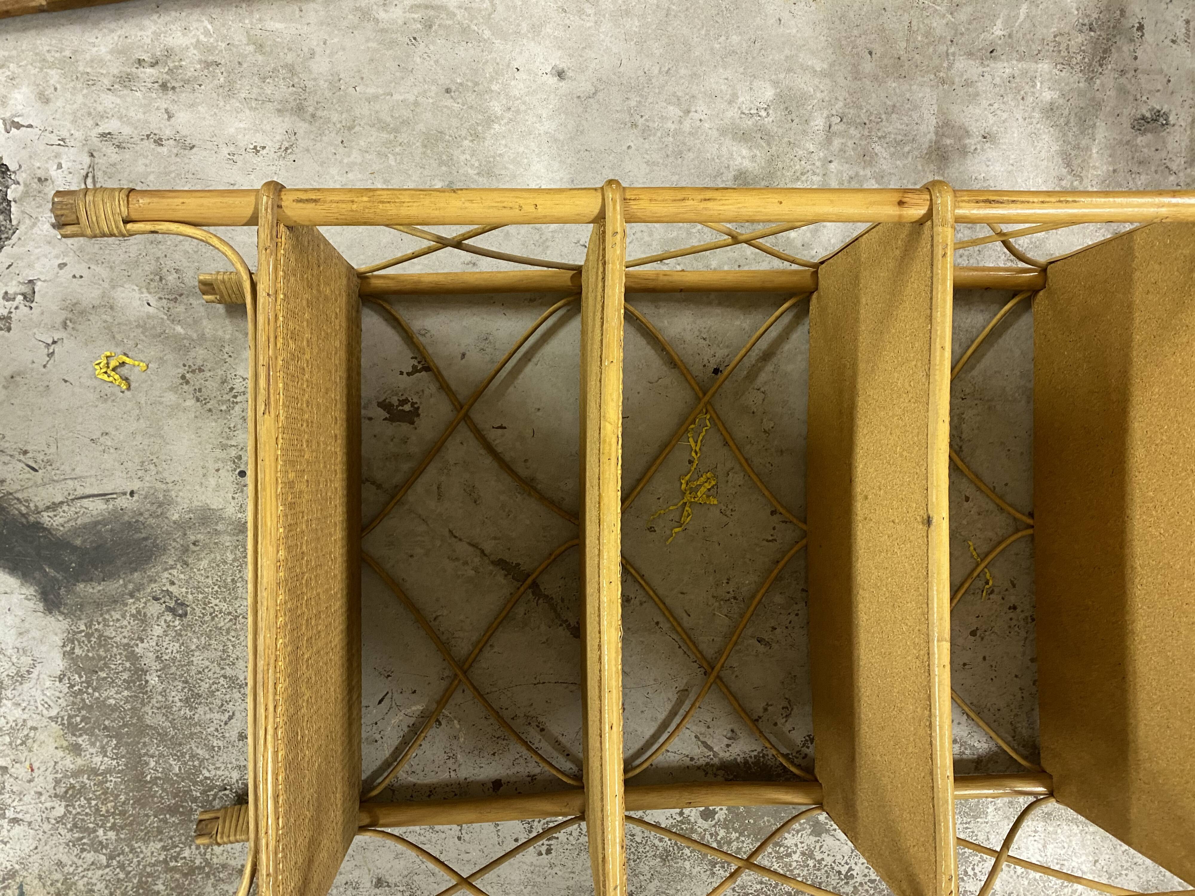 Rattan bookcase shelf