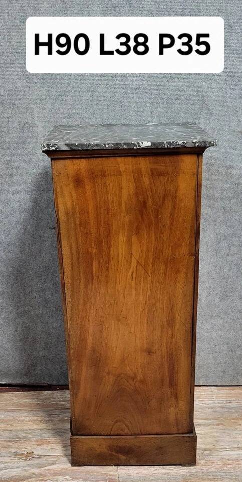 Empire period walnut bedside table or nightstand circa 1800