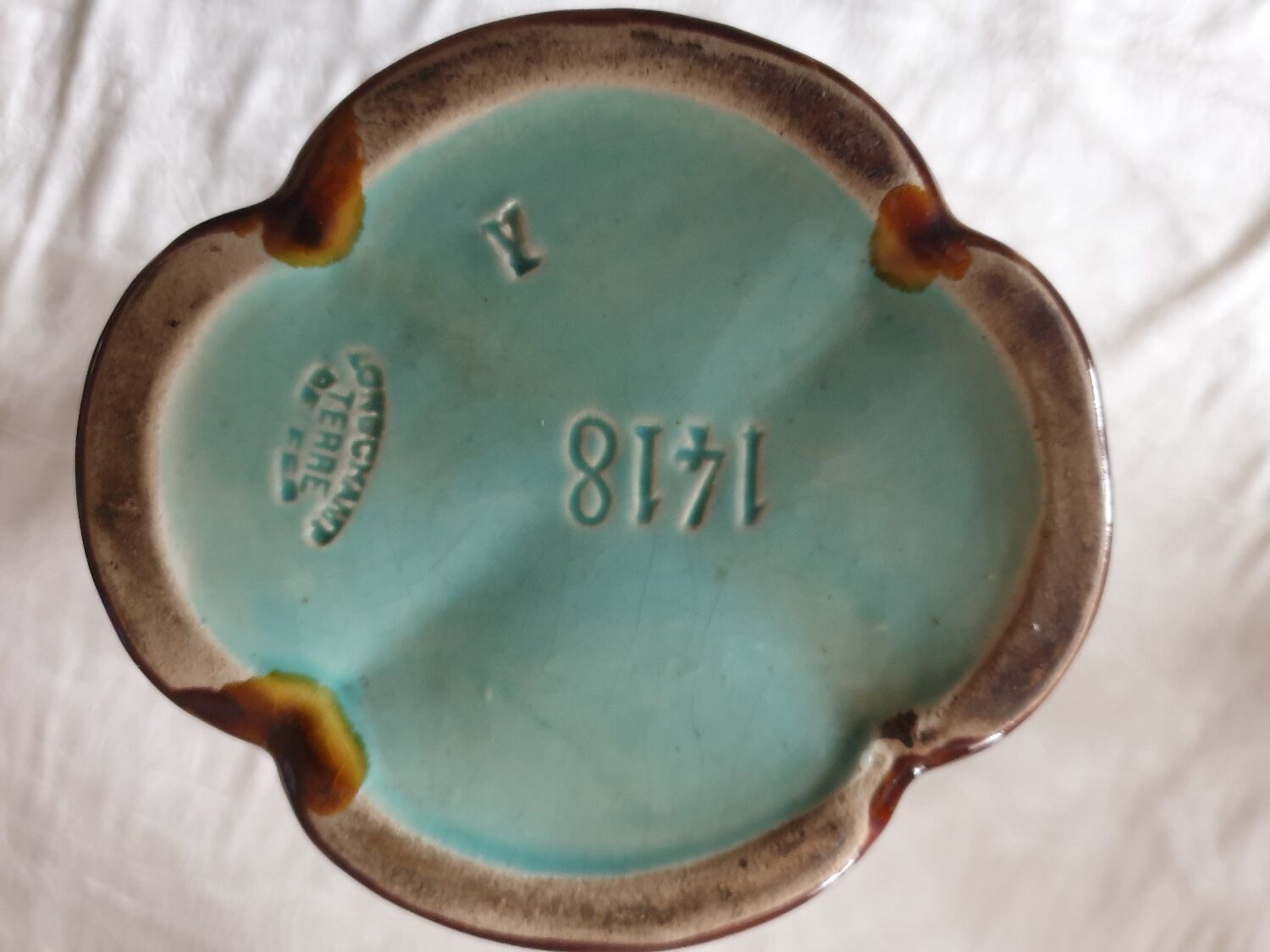 Set vase and planter longchamp iron earth