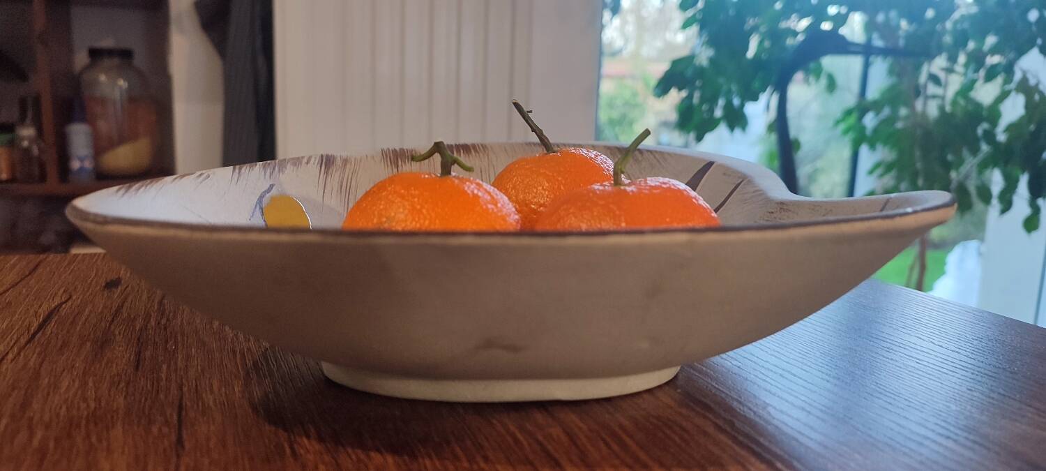 West German Freeform MCM ceramic plate, 1950s/60s