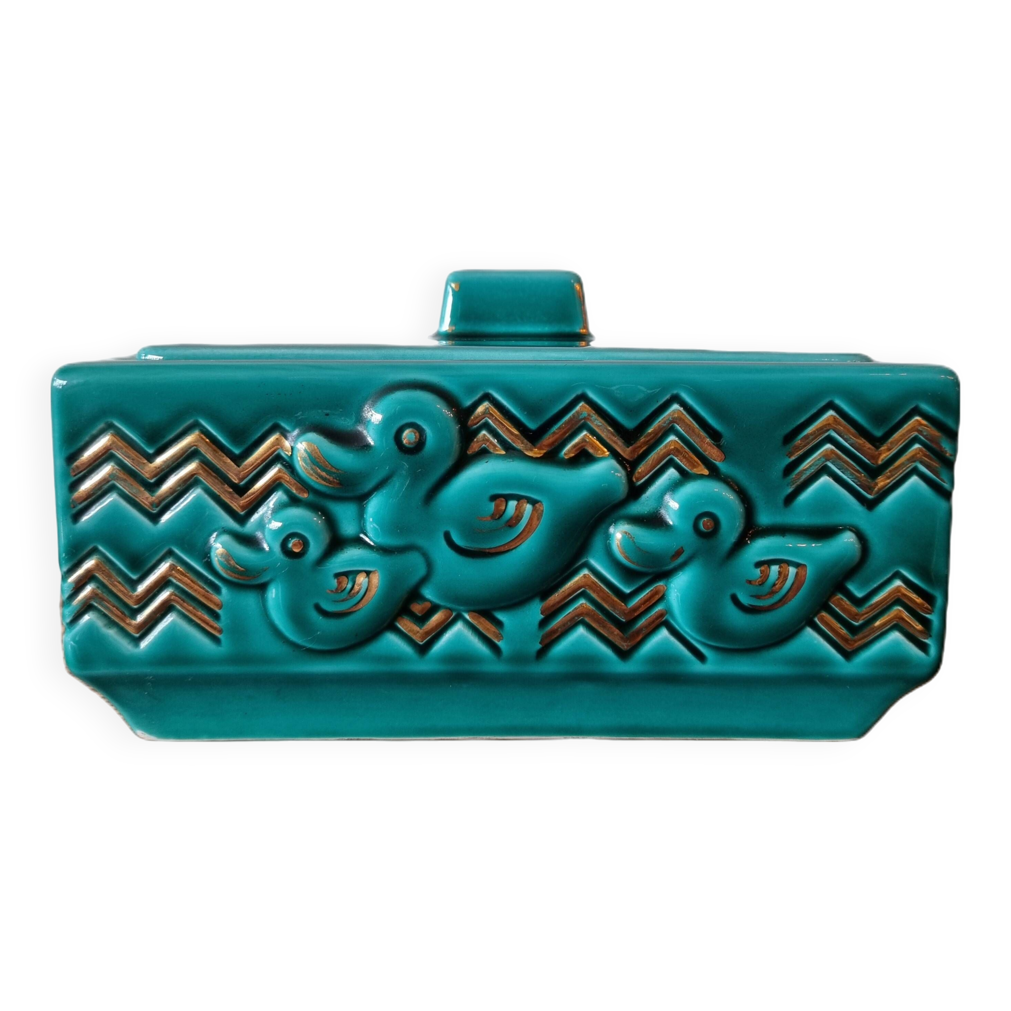 French Art Deco Ceramic Cookie Jar From The 1930s