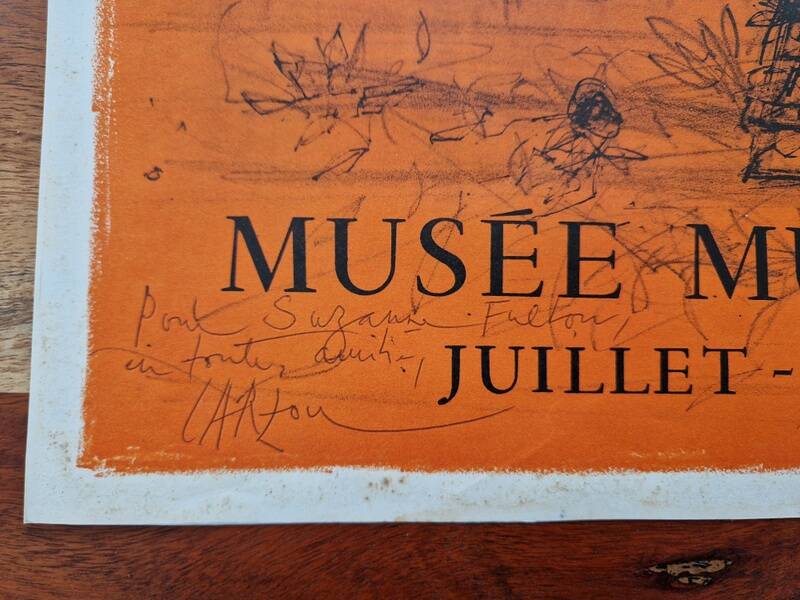 Jean Carzou (1907-2000) - Exhibition poster from 1965 - Imprimerie Mourlot - Dedicated by Carzou