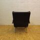 Tecno P40 chaise longue  , cuir noir