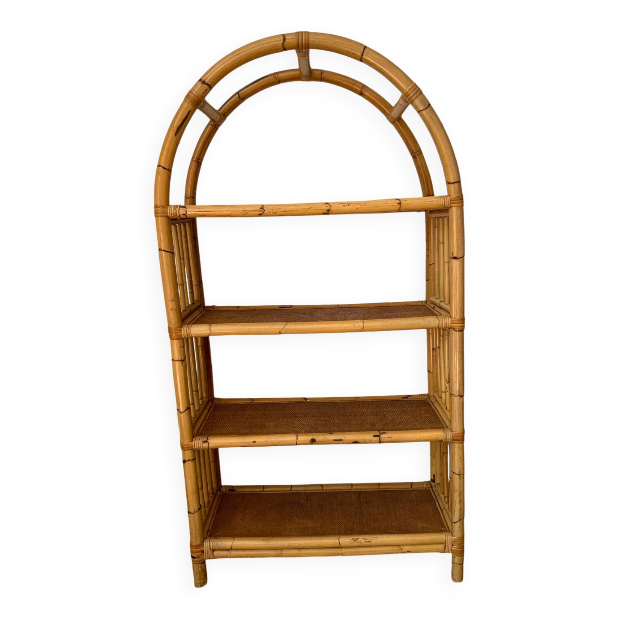 Large rattan shelf