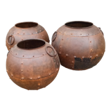 Set of 3 metal pots