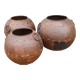 Lot de 3 pots en métal
