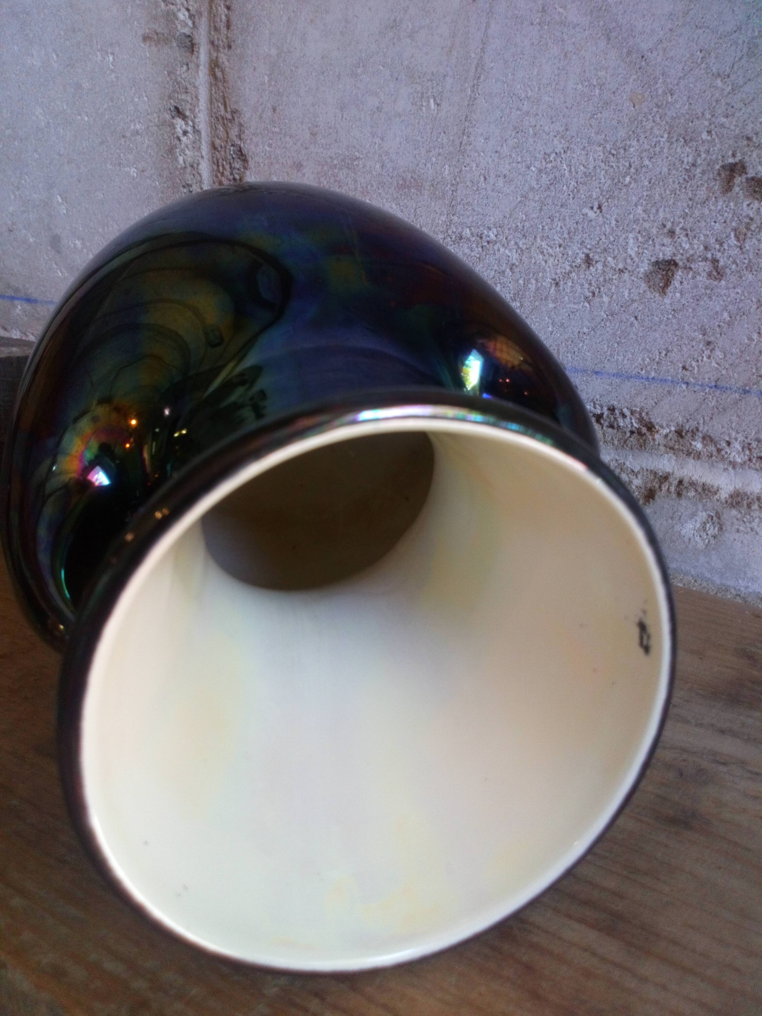 Vase with vintage Verceram ceramic arms