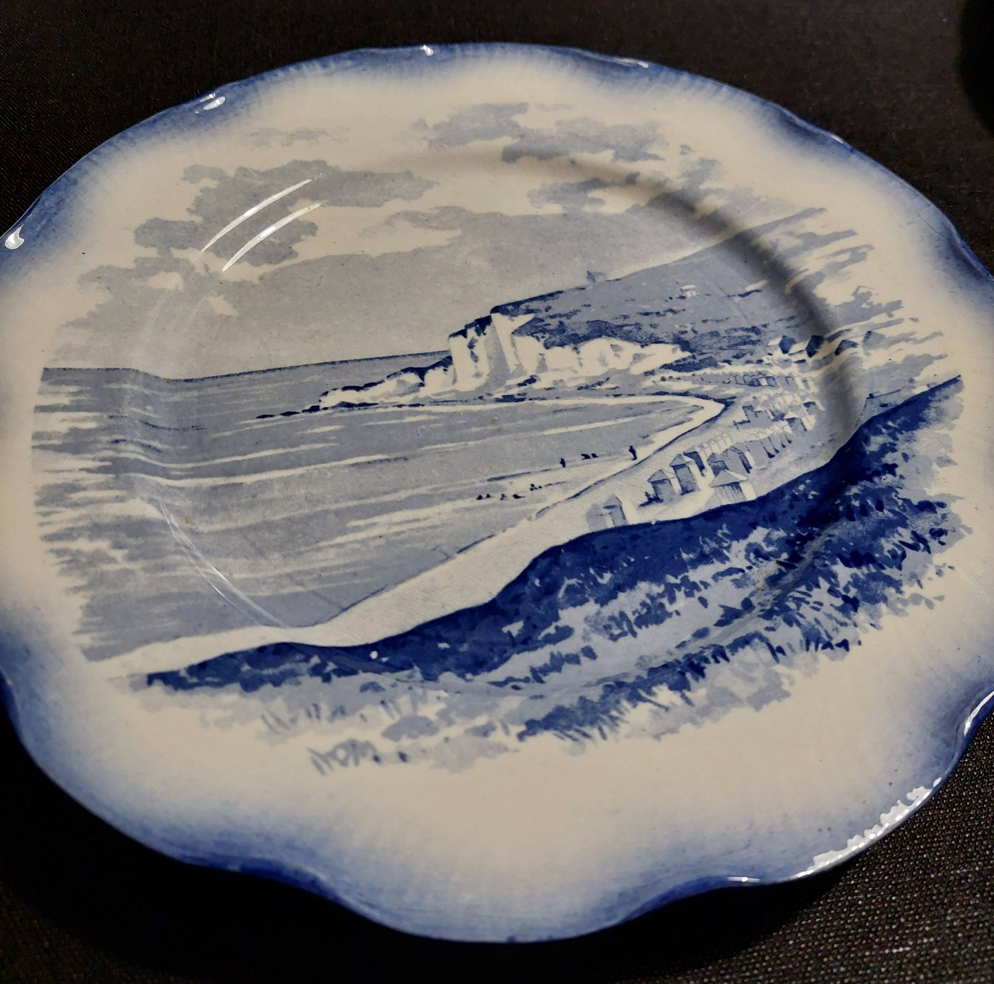 Sarreguemines earthenware plate with Marine decor late 19th century early 20th century