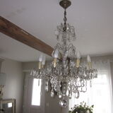 chandelier has antique pendants