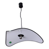 Triangular green metal pendant lamp by IBIS, 1980s