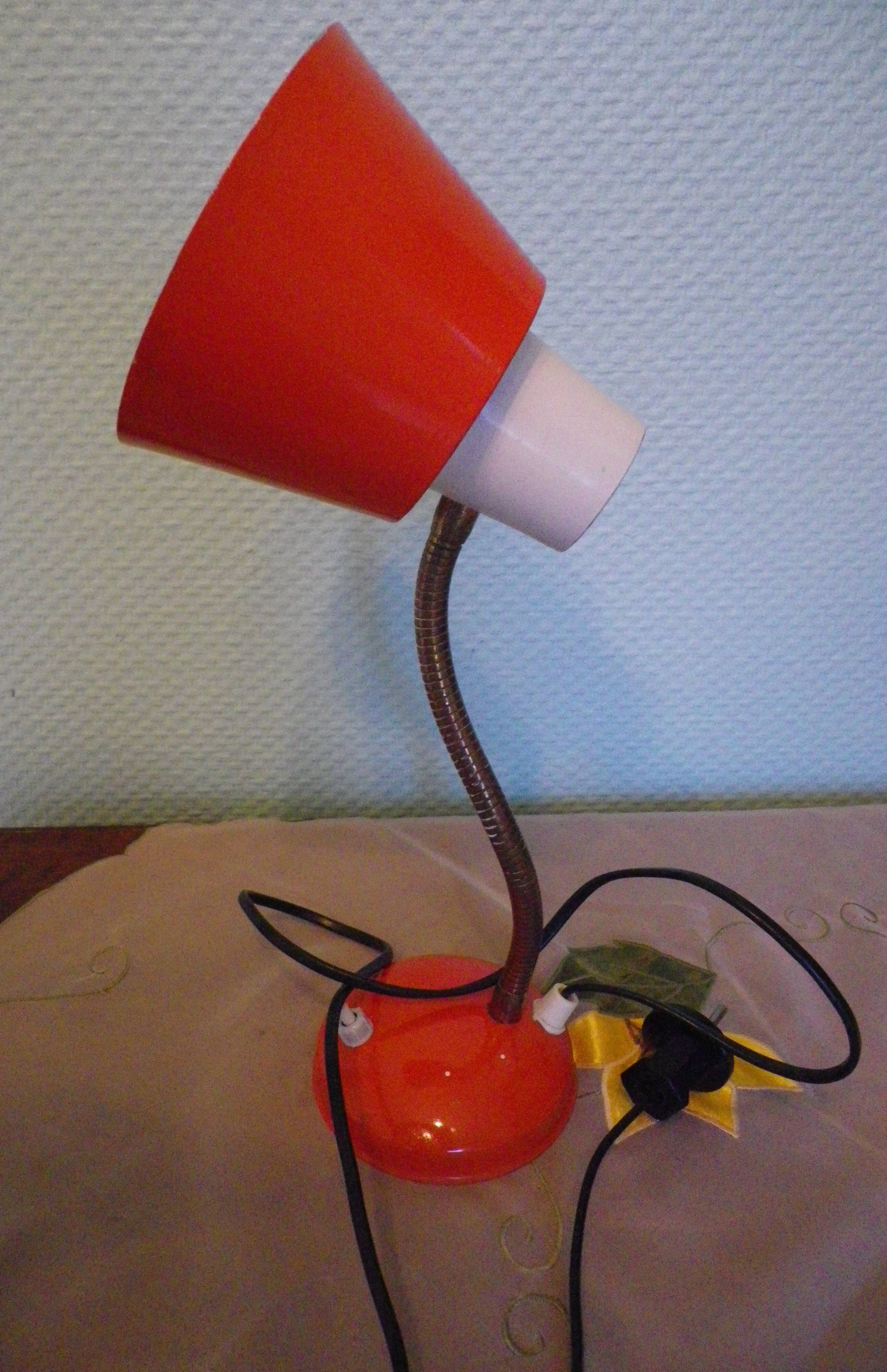 Table lamp, tiltable, metal, 70s