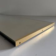Minimalist rectangular wall mirror with a brass frame, 1960s, Germany