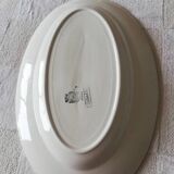 Plat de service, ravier fleuri Digoin Clématite