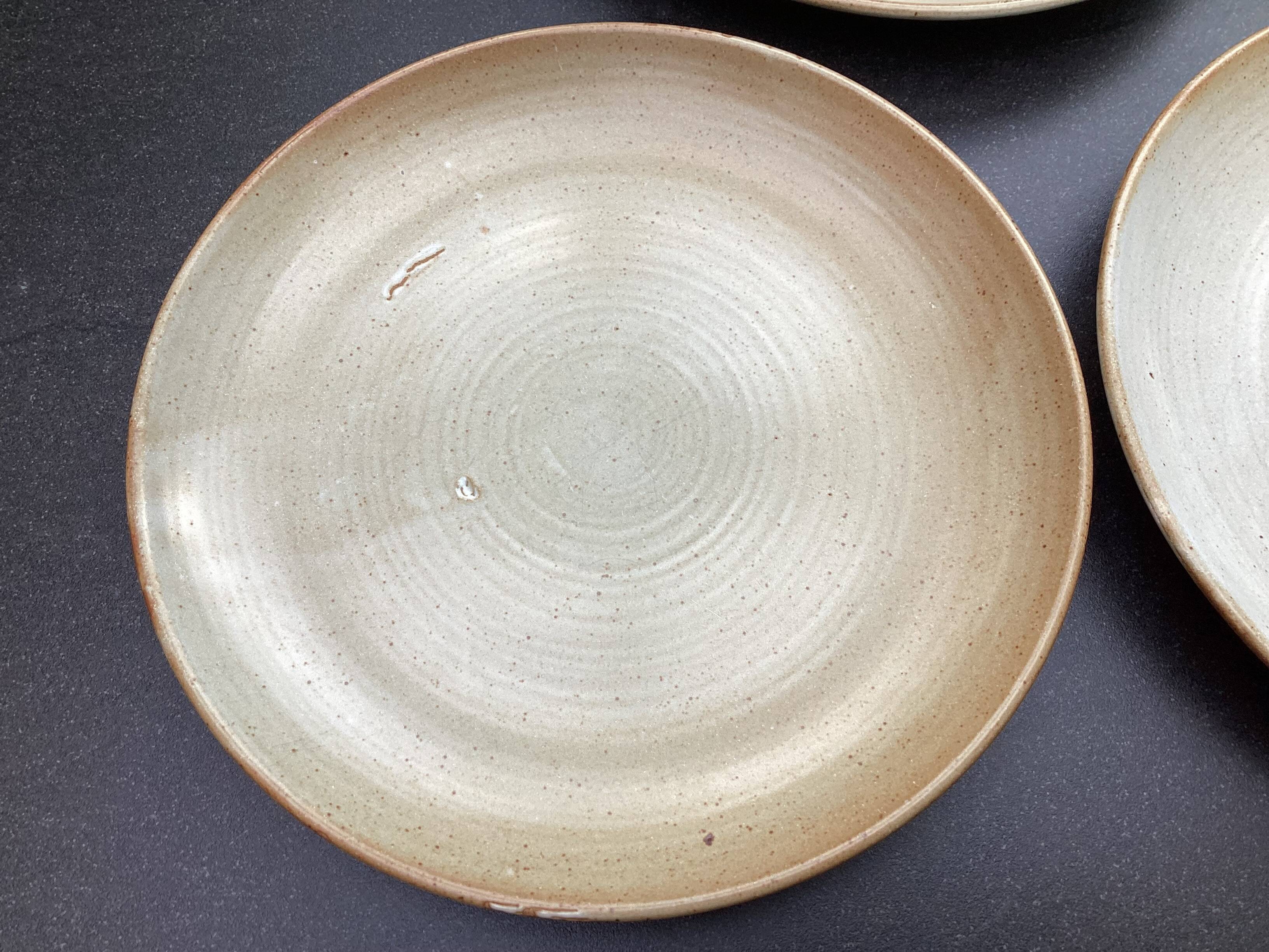 5 Village CNP stoneware dessert plates