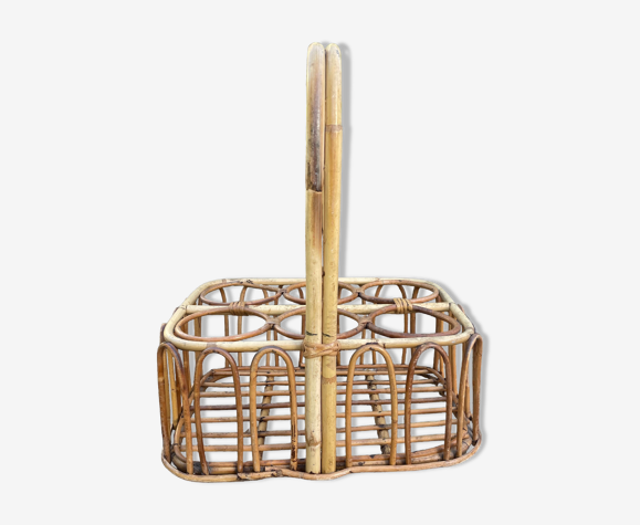 Porte bouteille rotin bambou