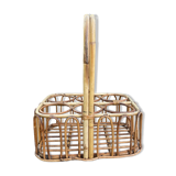 Bamboo rattan bottle holder