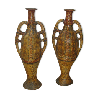 Pair of ancient kabyle amphorae in pottery
